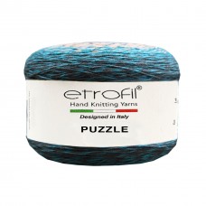 Пряжа Etrofil Puzzle Pz001 (Фиолетовый Бирюзовый Серый)