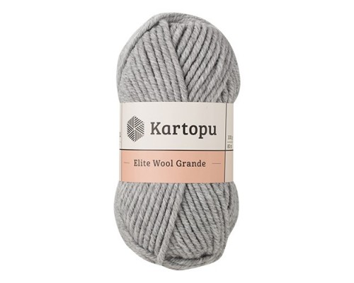 Пряжа Kartopu Elite Wool Grande K1001 (Серый)