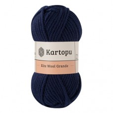 Пряжа Kartopu Elite Wool Grande K632/630 (Темно-Синий)