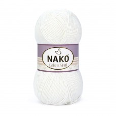 Пряжа Nako Calico Simli 00208 (Белый)