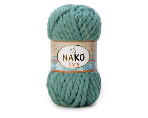 Пряжа Nako Lora 11636 (Eрный Голубой)