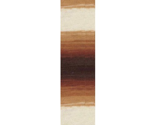 Пряжа Alize Angora Gold Batik 2626 (Белый, Рыжий, Коричневый)