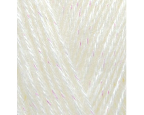 Пряжа Alize Angora Gold Simli 01 (Кремовый)