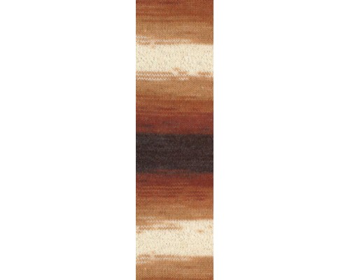 Пряжа Alize Angora Gold Simli Batik 2626 (Коричневый, Бел., Рыжий)