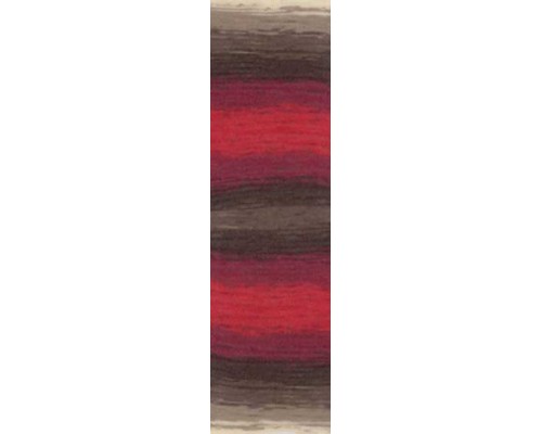 Пряжа Alize Angora Gold Simli Batik 4574 (Молочный, Беж., Кофе, Красный)