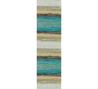 Пряжа ALIZE Bamboo Fine Batik  (3254-корич/морск/беж/бел) - Bamboo Fine Batik (Бамбук-100%) - Alize - ПРЯЖА - Два сундука