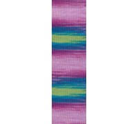 Пряжа ALIZE Bamboo Fine Batik  (3260-син/роз/зелен) - Bamboo Fine Batik (Бамбук-100%) - Alize - ПРЯЖА - Два сундука