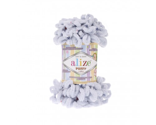 Alize Puffy Color 5850 (Серо- Сине-Красный)