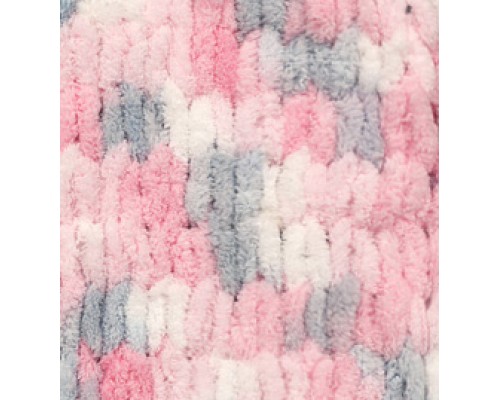 Пряжа Alize Puffy Color 5864 (Бело-Розово-Серый)