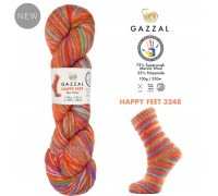 Gazzal Happy Feet 3248 купить пряжу Газзал Хепи Фит мотками в интернет-магазине ДВА Сундука 2sunduka.ru