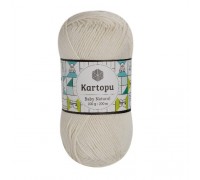 Kartopu Baby Natural - K019 (молочный) - Kartopu Baby Natural (51% акрил, 49% хлопок 100 гр/160 м) - KARTOPU - ПРЯЖА ПО ПРОЗВОДИТЕЛЯМ - Два сундука