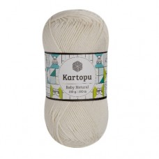 Kartopu Baby Natural - K019 (молочный) - Kartopu Baby Natural (51% акрил, 49% хлопок 100 гр/160 м) - KARTOPU - ПРЯЖА ПО ПРОЗВОДИТЕЛЯМ - Два сундука