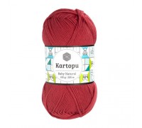 Kartopu Baby Natural - K125 (красный) - Kartopu Baby Natural (51% акрил, 49% хлопок 100 гр/160 м) - KARTOPU - ПРЯЖА ПО ПРОЗВОДИТЕЛЯМ - Два сундука