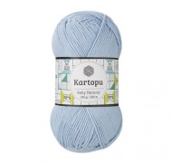 Kartopu Baby Natural - K544 (голубой) - Kartopu Baby Natural (51% акрил, 49% хлопок 100 гр/160 м) - KARTOPU - ПРЯЖА ПО ПРОЗВОДИТЕЛЯМ - Два сундука