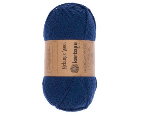 Пряжа Kartopu Melange Wool К-5016 (Синий Джинс))