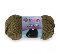 Tempo K395 - темная оливка - KARTOPU Tempo  - KARTOPU - Шерсть - Хлопок - KARTOPU - ПРЯЖА - Два сундука