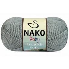 Пряжа Nako Hosgeldin Soft 4895 (Серый Травертин)