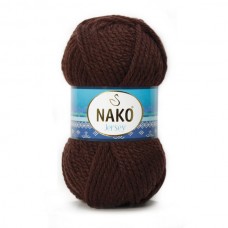 Jersey Nako 1955 (темный шоколад) - Jersey Nako (15% Шерсть, 85% Акрил, 100гр/74м) - Nako - ПРЯЖА - Два сундука