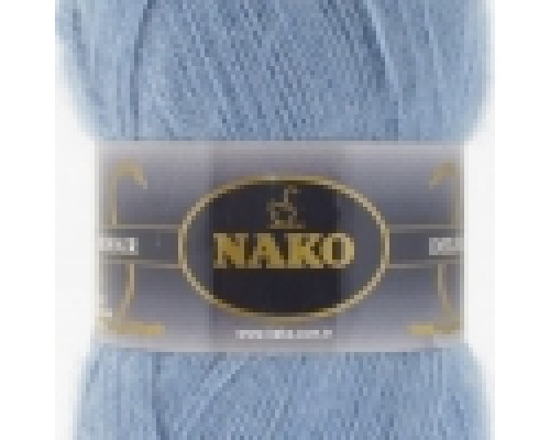 Пряжа Nako Mohair Delicate 6122 (Голубой Джинс)