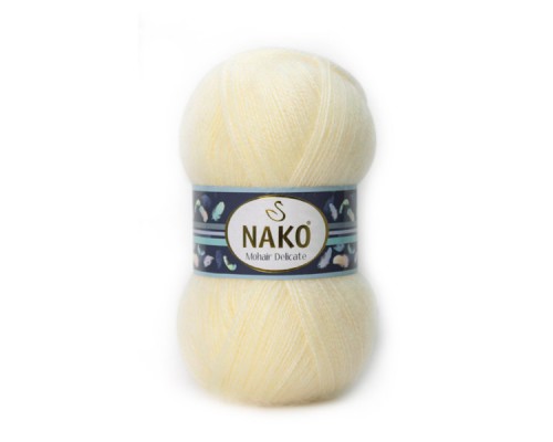 Пряжа Nako Mohair Delicate 6103 (Сливочный Крем)