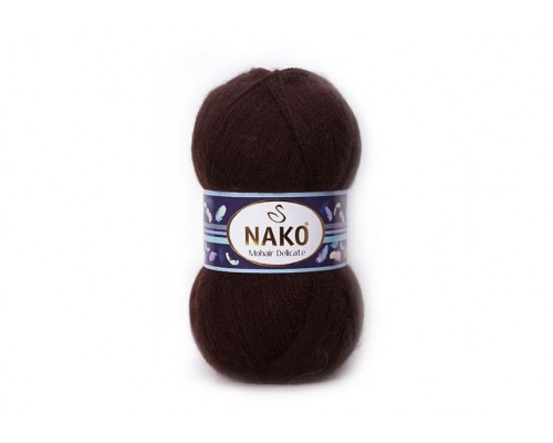 Пряжа Nako Mohair Delicate 6106 (Коричневый)