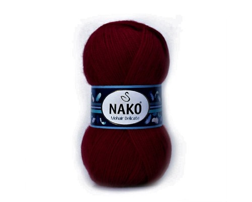 Пряжа Nako Mohair Delicate 6110 (Бордо)