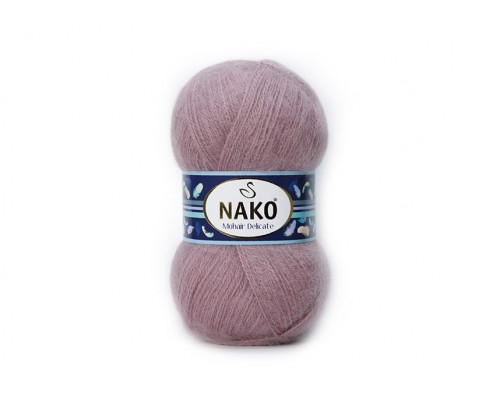 Пряжа Nako Mohair Delicate 6114 (Сухая Роза)