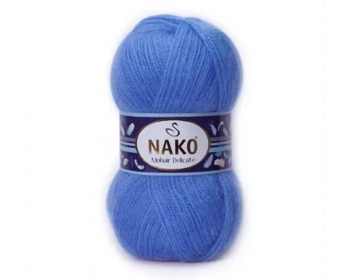 Пряжа Nako Mohair Delicate 6120 (Лазурь)