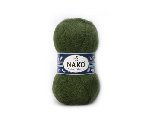 Пряжа Nako Mohair Delicate 6126 (Хаки)