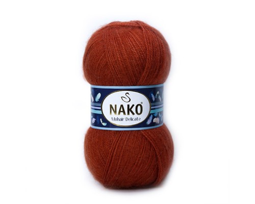 Пряжа Nako Mohair Delicate 6136 (Терракот)