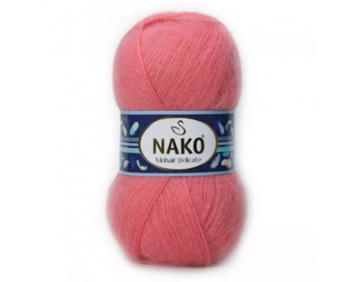 Пряжа Nako Mohair Delicate 6138 (Коралл)