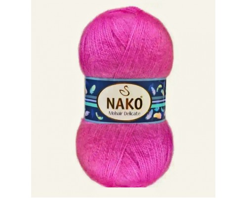 Пряжа Nako Mohair Delicate 6141 (Малина)