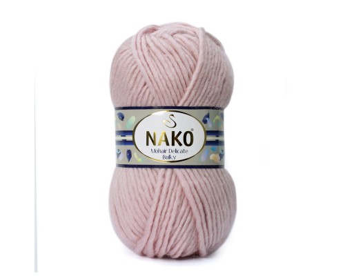 Пряжа Nako Mohair Delicate Bulky 10639 (Нежно-Розовая)