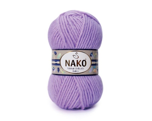 Пряжа Nako Mohair Delicate Bulky 11062 (Сиреневый)