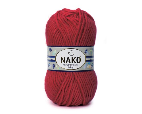 Пряжа Nako Mohair Delicate Bulky 1175 (Тёмно-Красный)