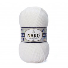 Пряжа Nako Mohair Delicate Bulky 208 (Белый)