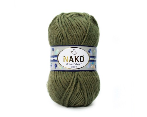 Пряжа Nako Mohair Delicate Bulky 4234 (Хаки)