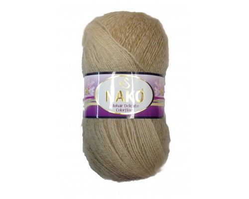 Пряжа Nako Mohair Delicate Colorflow 28094 (Песочный)