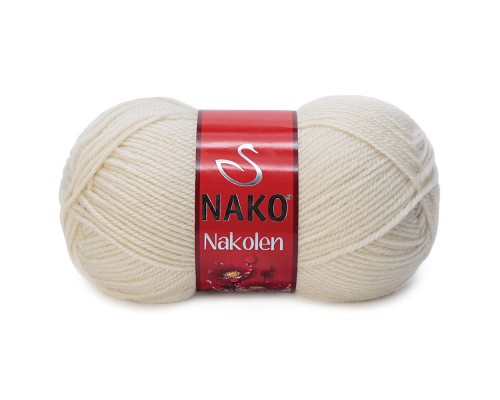 Пряжа Nako Nakolen 6383 (Слоновая Кость)