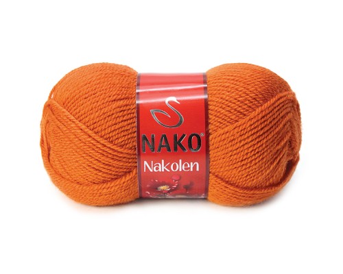 Пряжа Nako Nakolen 6963 (Оранжевый Апельсин)