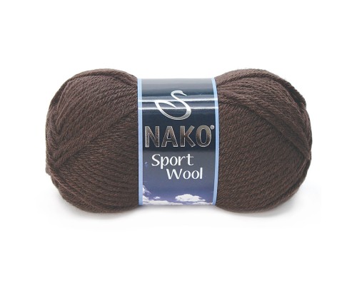 Пряжа Nako Sport Wool 4987 (Горький Шоколад)