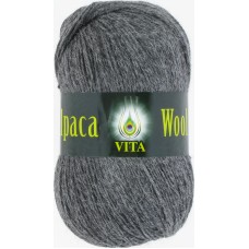 Пряжа Vita Alpaca Wool 2973 (Темно-Серый Меланж)