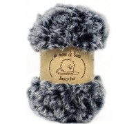 Wool Sea Fancy Fur 101 (черно-серый меланж) купить пряжу Вул Си Фэнси фур мотками в интернет-магазине ДВА Сундука 2sunduka.ru