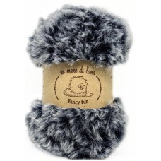 Wool Sea Fancy Fur 101 (черно-серый меланж) купить пряжу Вул Си Фэнси фур мотками в интернет-магазине ДВА Сундука 2sunduka.ru