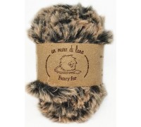 Wool Sea Fancy Fur 1042 (черно-бежевый меланж) купить пряжу Вул Си Фэнси фур мотками в интернет-магазине ДВА Сундука 2sunduka.ru