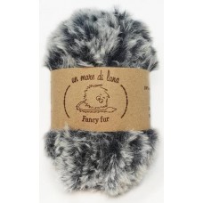 Пряжа Wool Sea Fancy Fur 714 (Черно-Серый Меланж)