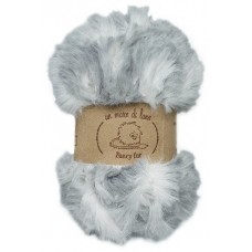 Пряжа Wool Sea Fancy Fur 9980 (Серо-Белый Меланж)