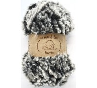 Wool Sea Fancy Fur 9991 (черно-серый меланж) купить пряжу Вул Си Фэнси фур мотками в интернет-магазине ДВА Сундука 2sunduka.ru