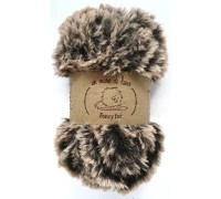 Wool Sea Fancy Fur 9994 (черно-бежевый меланж) купить пряжу Вул Си Фэнси фур мотками в интернет-магазине ДВА Сундука 2sunduka.ru