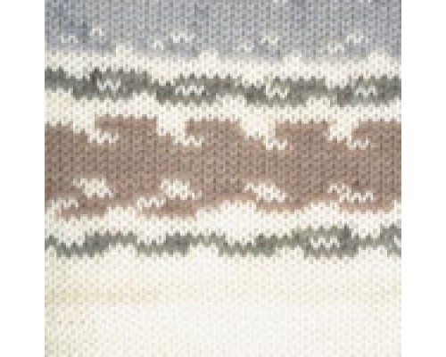Пряжа Yarnart Crazy Color 145 (Серый, Белый, Беж)